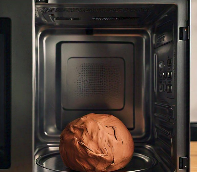 clay inside microwave