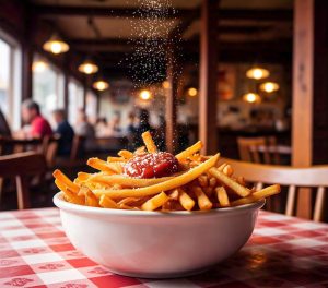 fries making in microwave