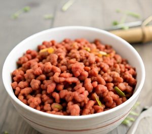 ground beef cooking in the microwave