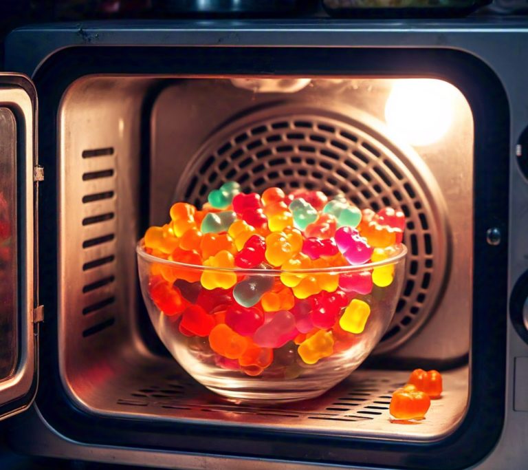 gummy bears melting in microwave