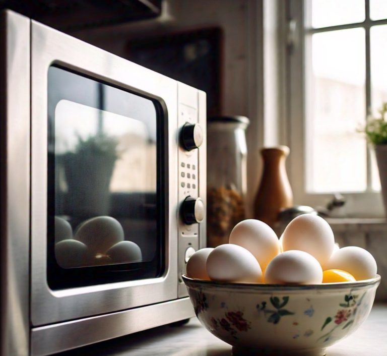 microwaving hard boil eggs