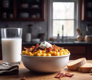 microwave cooking of box mac and cheese 