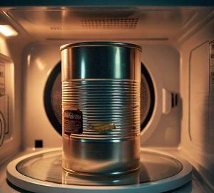 microwaving cans