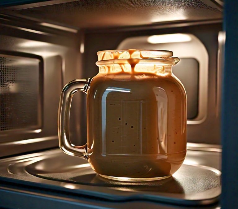 microwaving peanut butter jar