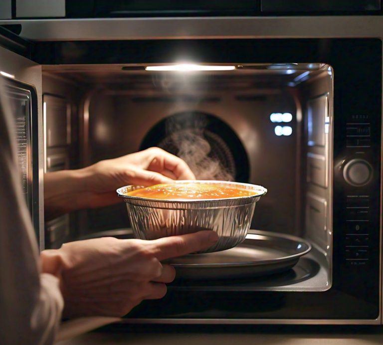 microwaving foil bowl