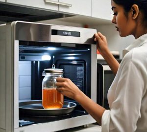 microwaving a glass jar