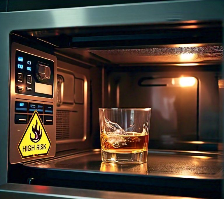 microwaving alcohol