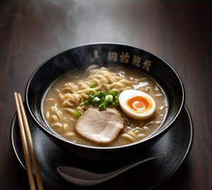 Buldak Ramen cooking in a microwave