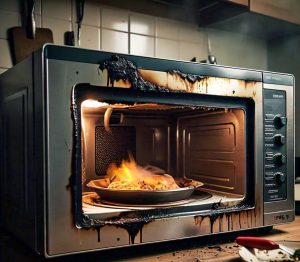 a heated microwave