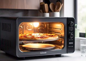 cooking microwave pizza