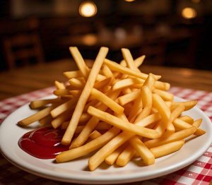 cooking frozen french fries in microwave