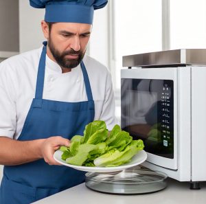 microwaving lettuce