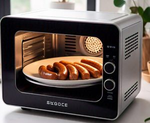 sausage cooking in the microwave