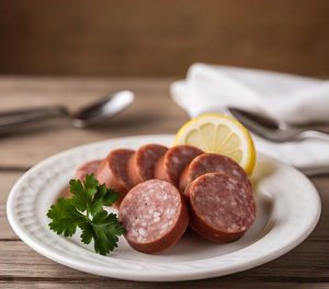 smoked sausage cooking in microwave