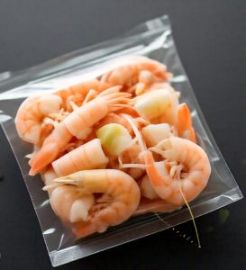 frozen shrimps in microwave