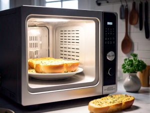 microwaving garlic bread