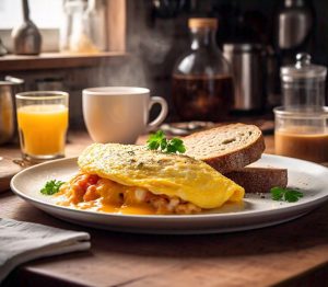 omelet cooked in a microwave