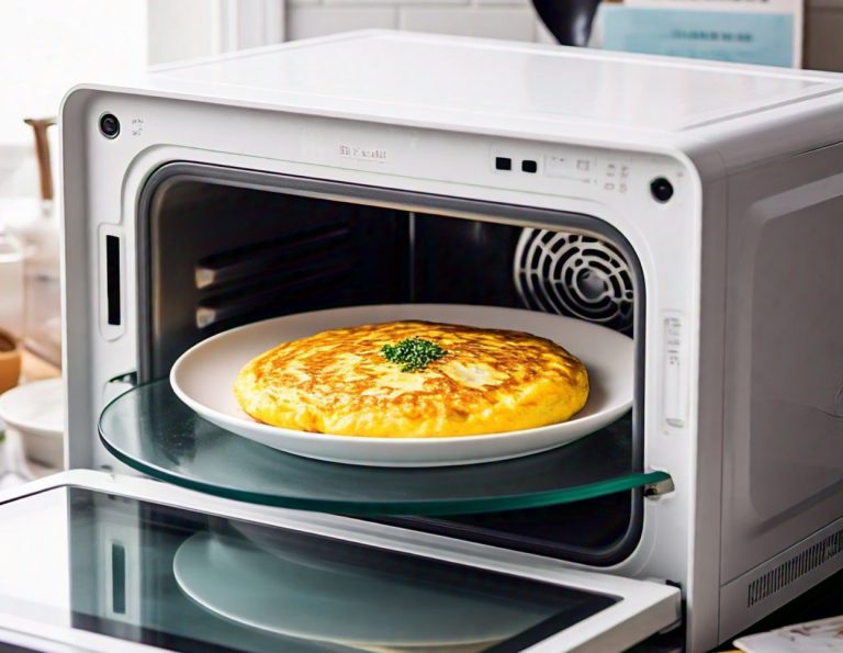 microwave cooking of an omelet