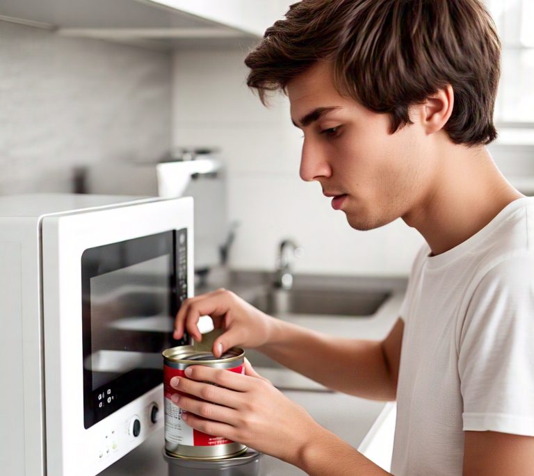 microwaving canned beans