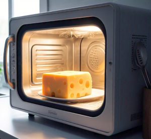 melting cheese in the microwave