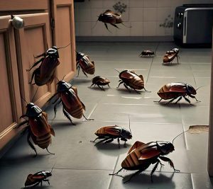 cockroaches near microwave