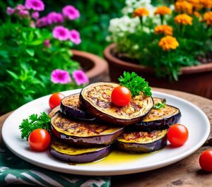 eggplant cooking in the microwave