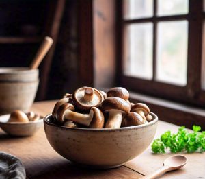 mushrooms heated in microwave