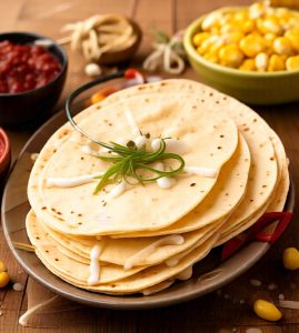 microwaved corn tortillas