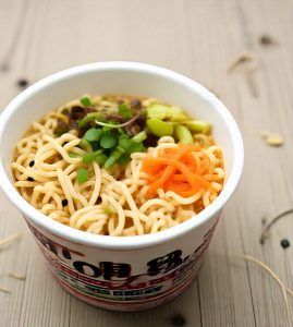 cup ramen microwaved