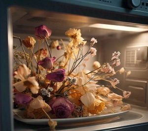 flowers microwaving 