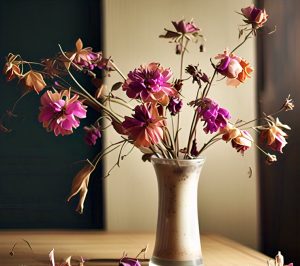 flowers drying by microwaving