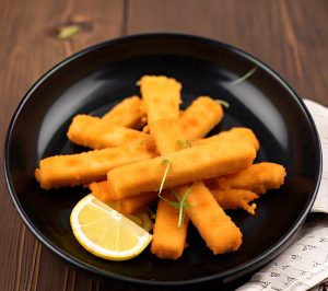 fish sticks cooking in the microwave