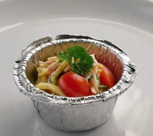 foil bowl in the microwave