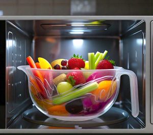 silicone bowl in microwave