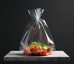 plastic bag in microwave