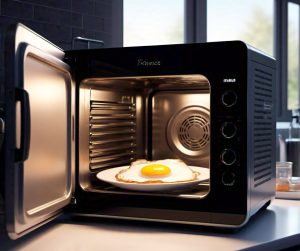 microwaving fried eggs