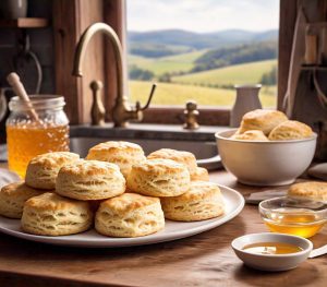 frozen biscuits cooking in the microwave