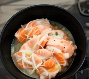 defrosting salmon in the microwave