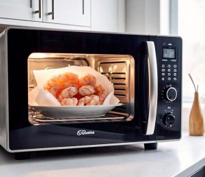 microwaving frozen shrimps