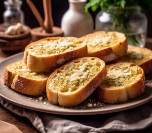 heating garlic bread in microwave