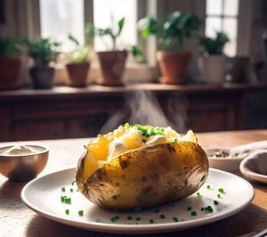 microwaved baked potato