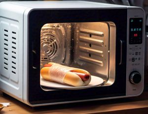 cooking hot dog in microwave