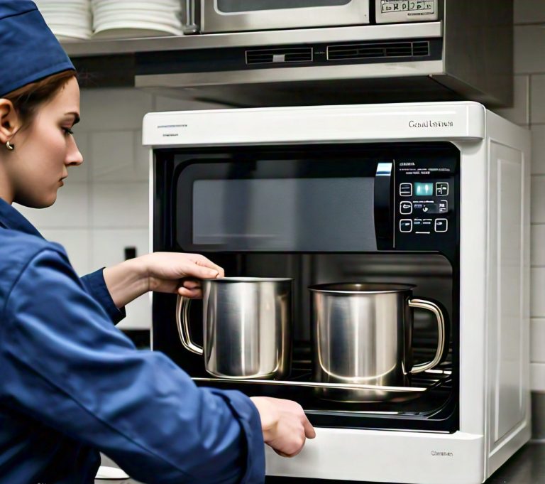 microwaving metal cups