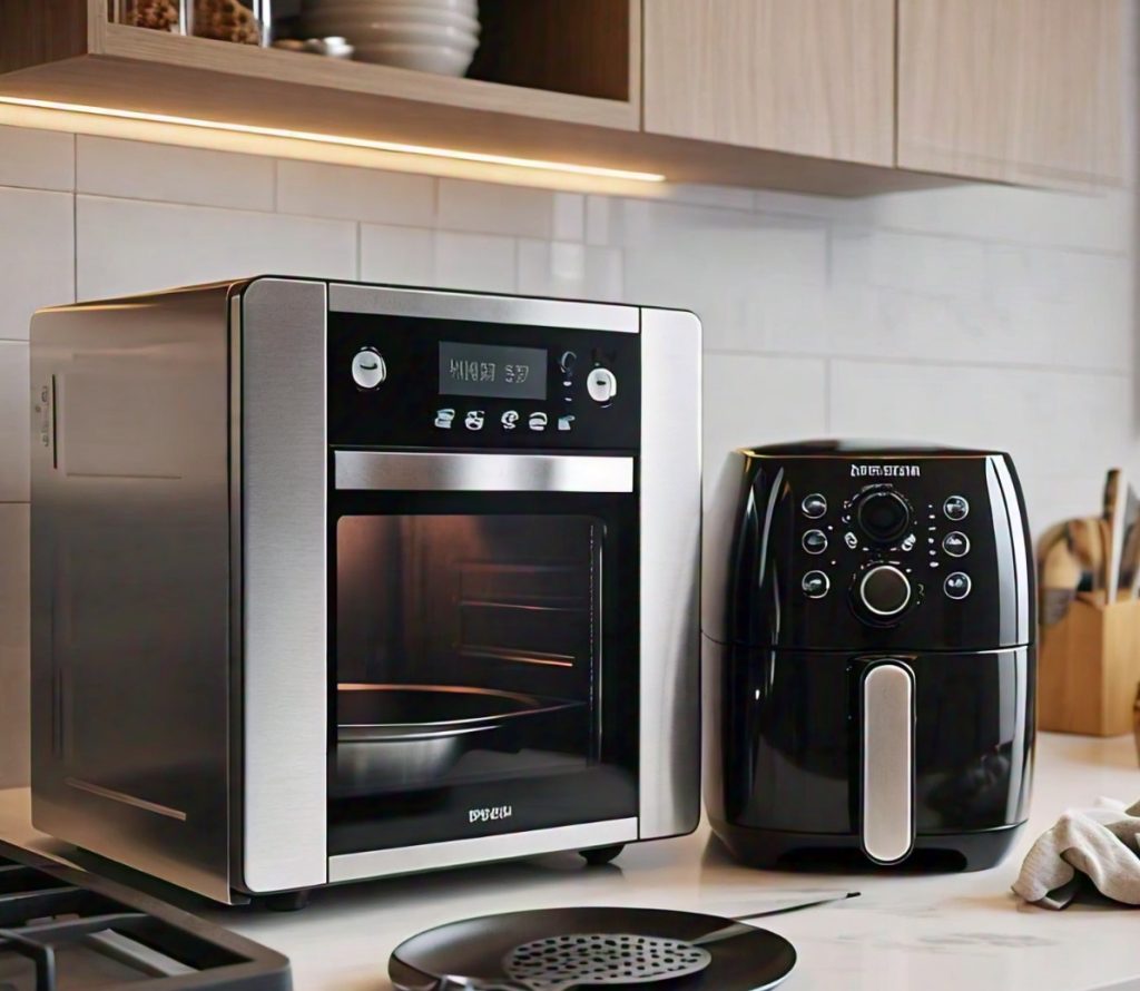 microwave and airfryer