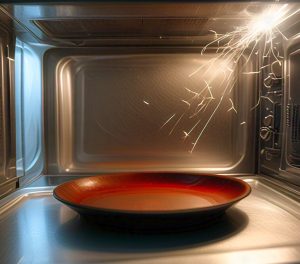 metal plates in microwave