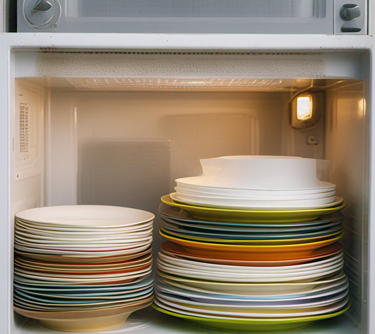 paper plates in microwave