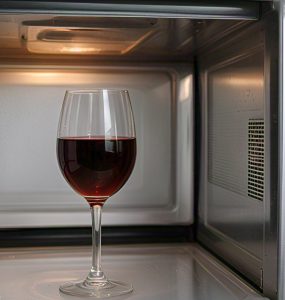 wine heating in microwave