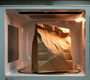 microwaving paper bag