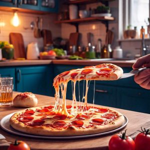 Totino's Pizza cooking in microwave