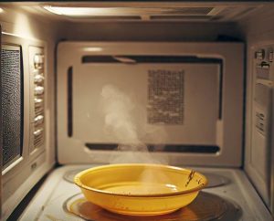 plastic plate in microwave